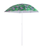 Umbrela de soare pentru balcon, gradina sau plaja, pilabila cu imprimeu frunze colorate, 180 cm