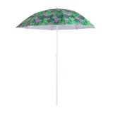 Umbrela de soare pentru balcon, gradina sau plaja, pilabila cu imprimeu frunze colorate, 180 cm