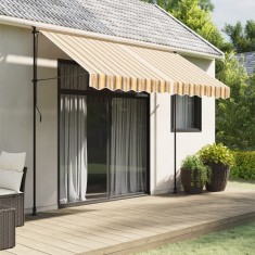 vidaXL P&acirc;nză de rezervă copertină, dungi multicolore, 3x2,5 m