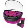 Trusa de bigudiuri electrice Jumbo Curls H5670, 12 bigudiuri, 2 dimensiuni extra mari, Invelis catifea, Ionizare, Nucleu ceara, Mov, Remington