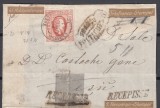 ROMANIA 1865 LP 17 CUZA EFIGIA DOMNITORULUI IN OVAL 20 PARALE/SRISOARE CIRCULATA FOLTICHENII MOLDOVA-JASSY MOLDOVA STAMPILAT FRANCO FALTICENI