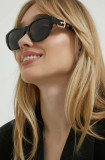 Moschino ochelari de soare femei, culoarea negru