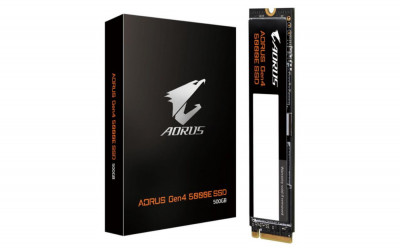Gigabyte SSD Aorus Gen4 500GB, M.2, 3D TLC NAND Flash, Viteza citire: 5,000 foto