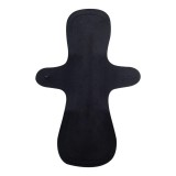 Absorbant reutilizabil FEMI.EKO&reg;, din bumbac organic, fără poliester, vegan, ultra-subțire, culoare negru, 1 buc