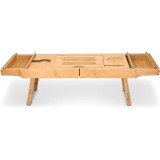 Cumpara ieftin Masuta 2in1 pentru cada si mic dejun, Navaris, din lemn, natur, 75-108 cm, resigilat