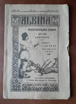 Revista Albina nr.10/1915, pagina copiilor Mos Glumici, cu 4 ilustratii de Lelea Frasina foto