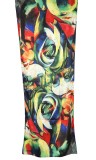 Esarfa tip sal doua fete pictata multicolor, Dacali, matase, verde 02, Marime universala