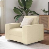 VidaXL Fotoliu crem de 59 cm din material textil