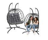 Leagan balansoar suspendat cu 2 locuri Cocoon, negru, Lean 30647
