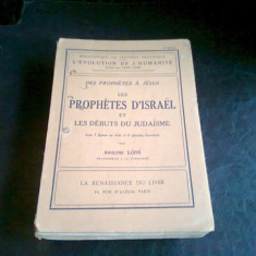 DES PROPHETES A JESUS LES PROPHETES D'ISRAEL ET LES DEBUTS DU JUDAISME - ADOLPHE LODS