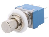 Comutator acţionat prin apăsare Poz 2 DPDT 1A/250VAC &Oslash;12,2mm