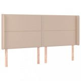 Cumpara ieftin Tablie pat cu aripioare, cappuccino,183x16x118/128 cm piele eco