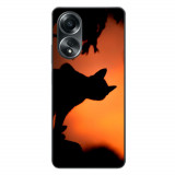 Husa compatibila cu Oppo A58 4G Silicon Gel Tpu Model Halloween Pisica Neagra