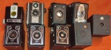 9 aparate foto box vintage AGFA BILORA STANDAR BOX -BROWNIE COROMET TWELVE 20 - ESIGN - ERABOX ZEISS KODAK