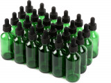 KAN 2 oz Dropper Bottle 24 Pack sticle din sticlă verde Boston 60ml cu picătură, Oem