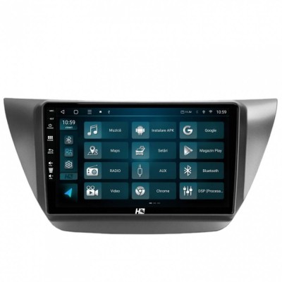 Navigatie Mitsubishi Lancer (2003-2007) 6GB RAM Android 13 Octacore Slot Sim 4G DSP GPS Wi-FI Carplay Android Auto USB Bluetooth Waze Touchscreen 9 In foto