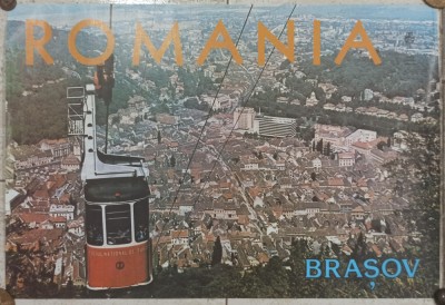 Brasov// afis turism ONT Carpati, perioada comunista foto
