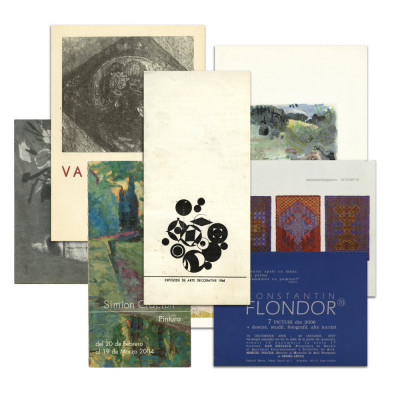 Set de 8 broșuri de expoziție, varii artiști postbelici foto