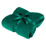 Patura Fleece Polar, Material Moale si Pufos Cocolino, Dimensiune 200x220 cm pentru 2 Persoane, Culoare Verde