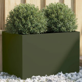 Jardiniera, verde masliniu, 62x40x39 cm, otel laminat la rece GartenMobel Dekor, vidaXL