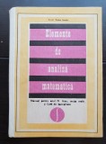 Elemente de analiză matematică. Manual - Caius Iacob