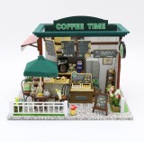 Cumpara ieftin Casa miniatura 3D, Coffee time, DIY, 20x16x16cm, Oem