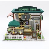 Casa miniatura 3D, Coffee time, DIY, 20x16x16cm