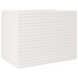 Cumpara ieftin Jardiniera de gradina, alb, 90x60x68,5 cm, lemn masiv de pin