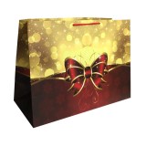 Set 10 pungi cadou XXL Craciun, model funda, 47x34x20 cm, rezistente, elegante, din hartie plastifiata