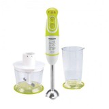 Blender de mana Heinner Charm HB-600GR, multifunctional: tocator, tel si cana de mixat, 600W, 2 viteze + turbo