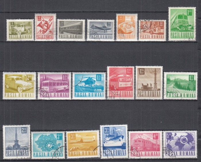 ROMANIA 1967 LP 662 UZUALE SERIE STAMPILATA