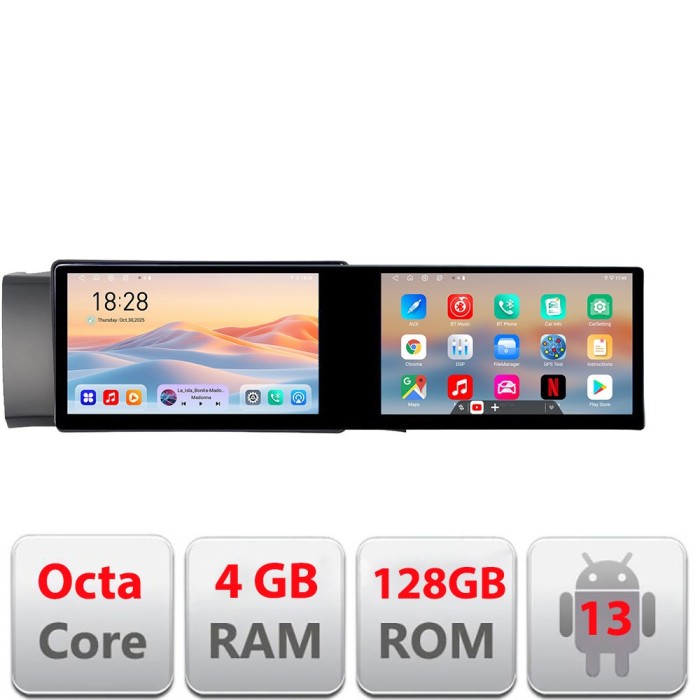 Navigatie Subaru BRZ 2012-2021 Toyota GT 86 2012-2021 Edotec 2 ecrane 8 core 4+128 21.6 inch Incell android Wifi 5Ghz gps internet KIT-BRZ CarStore Te