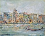 Cumpara ieftin Ilie Ardeleanu (1926-2010)-Peisaj veneţian, pictură &icirc;n ulei, Peisaje, Impresionism