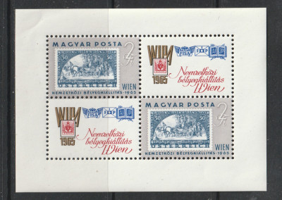 Ungaria 1965 - Expozitia Filetelica Internationala M/S 1v MNH foto