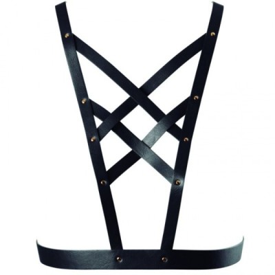 BIJOUX - INDISCRETS MAZE CROSSED HARNESS WITH NECKLINE BLACK foto