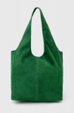 Cumpara ieftin Answear Lab geanta de mana din piele intoarsa culoarea verde