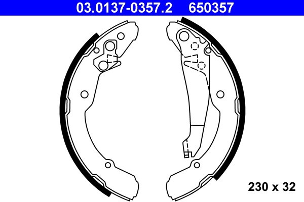 ATE 03.0137-0357.2 Set saboti frana