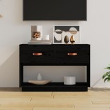 Gossi comoda tv, negru, 90x40x60 cm, lemn masiv de pin