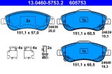 ATE 13.0460-5753.2 set placute frana,frana disc