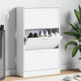 vidaXL Pantofar, alb extralucios, 63x24x103 cm, lemn compozit 342554