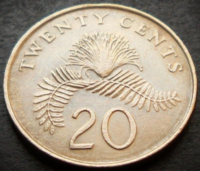 Moneda exotica 20 CENTI - SINGAPORE, anul 1987 * cod 3397 foto