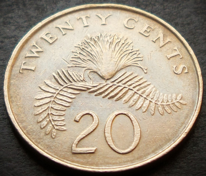 Moneda exotica 20 CENTI - SINGAPORE, anul 1987 * cod 3397