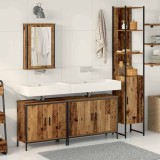 Cumpara ieftin Set de mobilier pentru baie 4 pcs Maro 33 x 33 x 185.5 cm