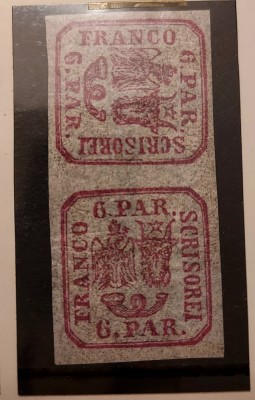 Principatele Unite 1864, 6 parale, MNH foto