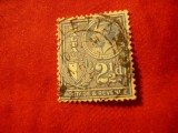 Timbru Malta 1930 Rege George VI si Stema , val.2 1/2p stampilat
