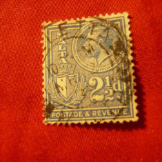 Timbru Malta 1930 Rege George VI si Stema , val.2 1/2p stampilat