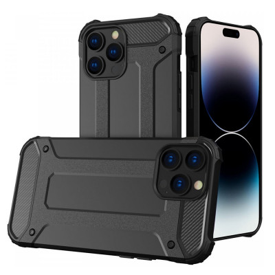 Husa telefon iPhone 15 Pro - Techsuit Hybrid Armor - Black foto