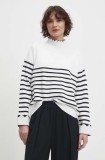 Answear Lab pulover femei, culoarea alb, light, cu guler