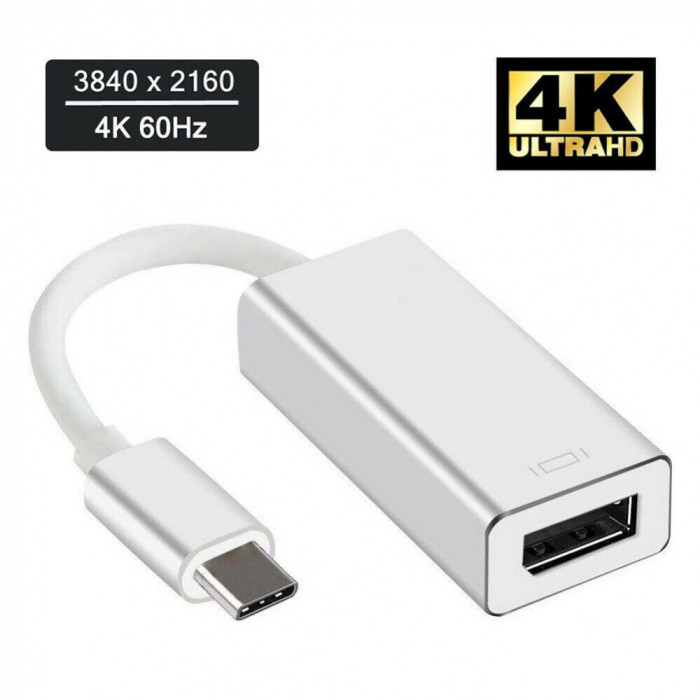 Adaptor convertor USB-C Type C la Displayport DP pentru laptop, telefon etc