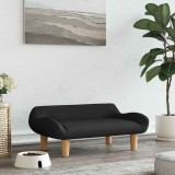 VidaXL Pat de c&acirc;ini, negru, 70x40x24 cm, material textil